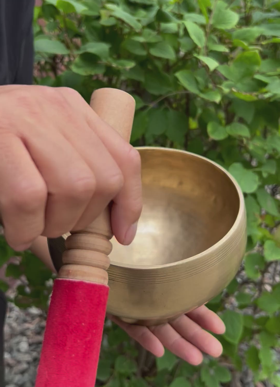 Antique Naga Pedestal Himalayan Singing Bowl 6.5" – Heart Chakra F 1449 Hz Chalice Bowl with Gong Beater & Mallet