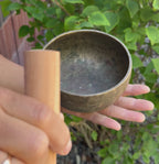 Antique Thadobati Himalayan Healing Singing Bowl 5" | E Note Solar Plexus Chakra Bowl with Striker & Cushion