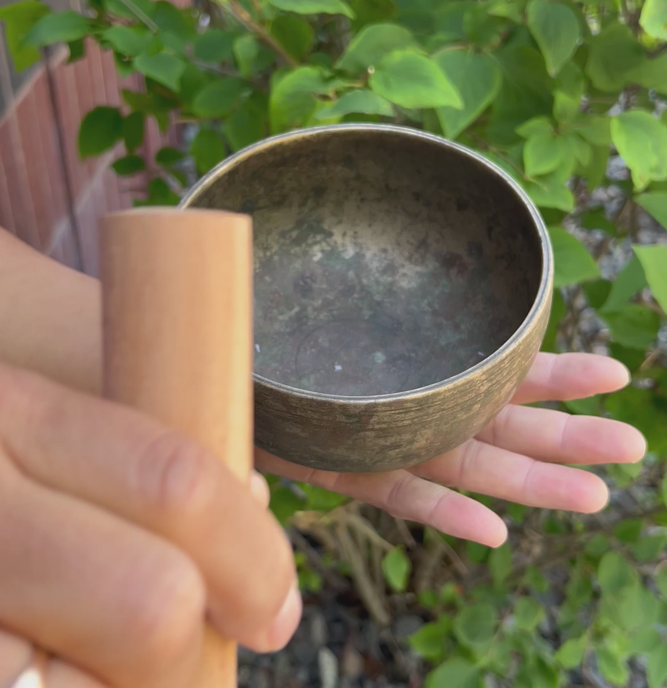 Antique Thadobati Himalayan Healing Singing Bowl 5" | E Note Solar Plexus Chakra Bowl with Striker & Cushion