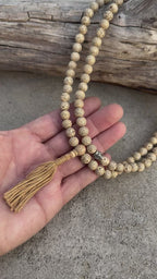 Natural Lotus Seed 108 Beads Prayer Mala