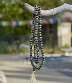 Natural Buffalo Bone Tibetan Om Mani Padme Hum 108 Beads Prayer Mala - DharmaObjects