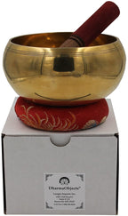 Handcrafted Tibetan Singing Bowl Set | Meditation Bowl with Mallet & Donut Cushion - DharmaObjects