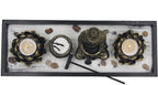 Zen Garden Buddha Statue Lotus Tea Light Candle and Incense Holder Complete Set Home Décor Gift - DharmaObjects