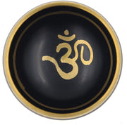 Tibetan OM Singing Bowl Set ~ With Mallet, Brocade Cushion & Carry Bag ~ For Meditation, Chakra Healing, Prayer, Yoga - DharmaObjects
