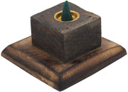 Wooden Artisan Decor Table Top Incense Stick Holder Burner Tower Stand (Sun) - DharmaObjects