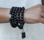 Tibetan Buddhist Meditation 108 Beads Ebony Wood MALA for Compassion (Ebony Wood) - DharmaObjects