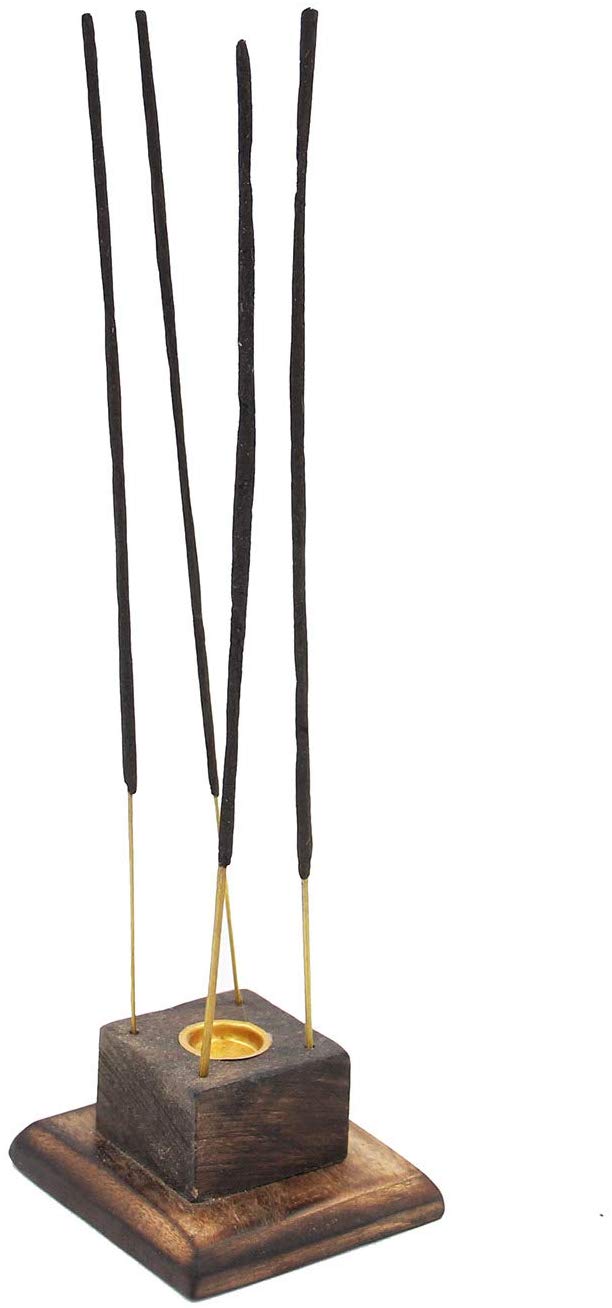 Wooden Artisan Decor Table Top Incense Stick Holder Burner Tower Stand (Blessing) - DharmaObjects