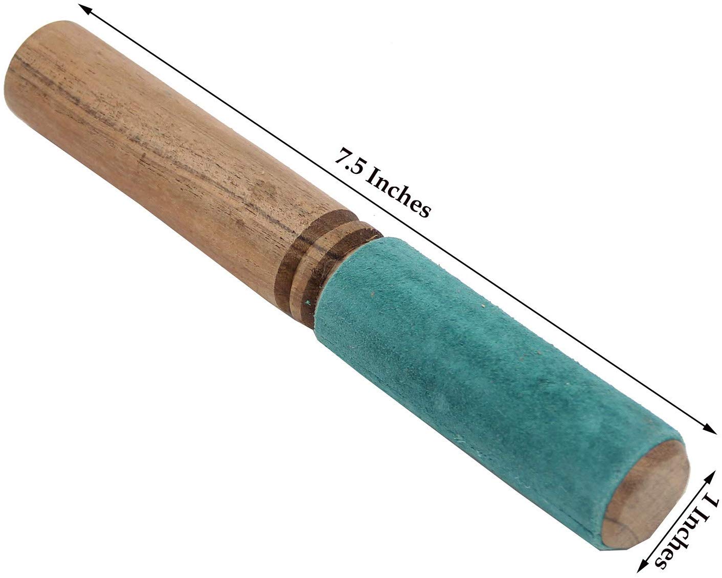 Tibetan Hard Wood Singing Bowl Suede Wrapped Striker Mallet - DharmaObjects