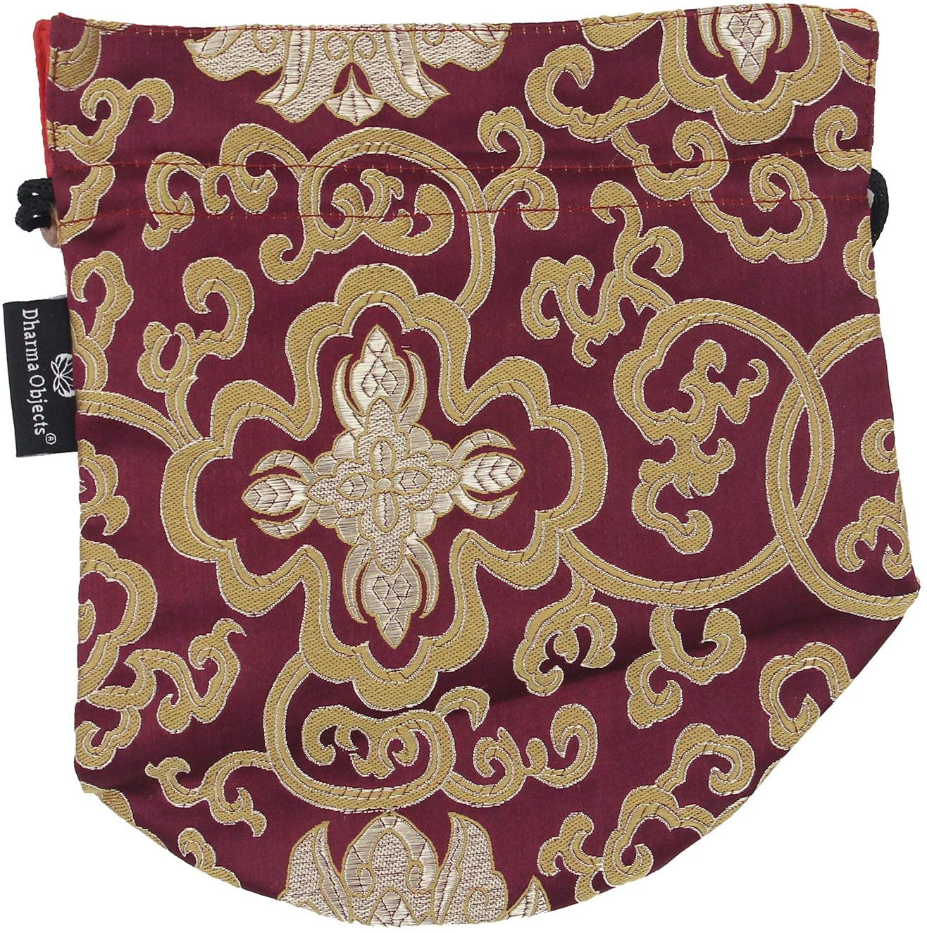 Tibetan Handmade Brocade Cloth Singing Bowl Storage Carrying Case Bag (Purple) - DharmaObjects
