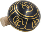 Tibetan OM Singing Bowl Set ~ With Mallet, Brocade Cushion & Carry Bag ~ For Meditation, Chakra Healing, Prayer, Yoga - DharmaObjects