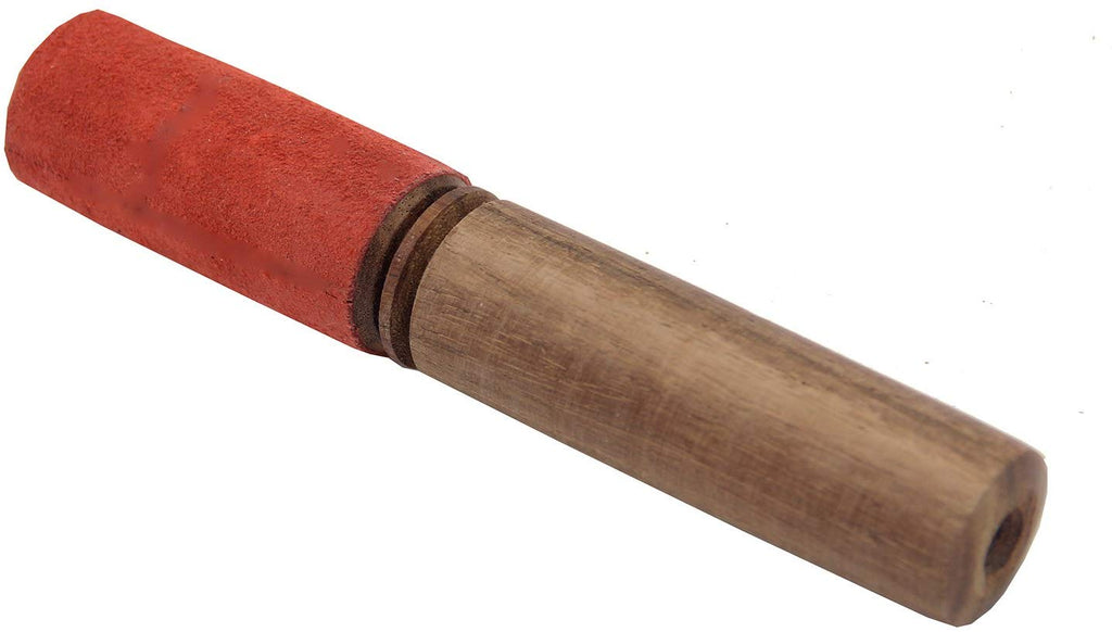 Tibetan Hard Wood Singing Bowl Leather-Wrapped Striker, Mallet - DharmaObjects