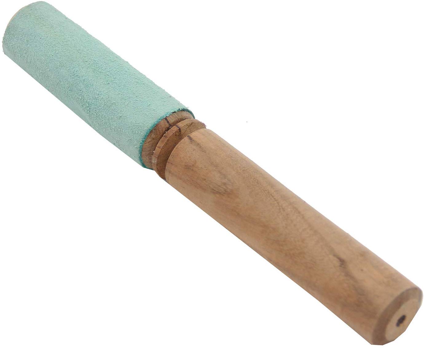 Tibetan Hard Wood Singing Bowl Suede Wrapped Striker Mallet - DharmaObjects