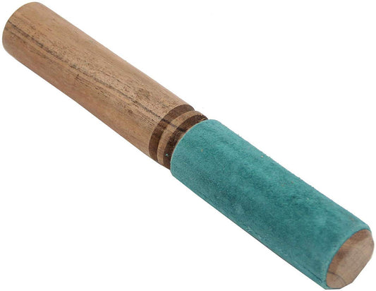 Tibetan Hard Wood Singing Bowl Suede Wrapped Striker Mallet - DharmaObjects