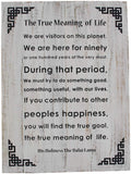 Dalai Lama Quotes ~ Wooden ~ The True Meaning of Life ~ Inspirational Message Wall Decor - DharmaObjects