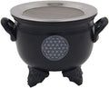 Large Metal Charcoal Screen Incense Burner (Flower of Life) - DharmaObjects