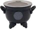 Large Metal Charcoal Screen Incense Burner (Flower of Life) - DharmaObjects