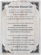 Dalai Lama Quotes ~ Wooden ~ A Precious Human Life ~ Inspirational Message Wall Decor - DharmaObjects