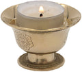 Ghee Lamp Holder Candle Holder Tibetan Brass Oil Butter Lamp Buddhist Supplies (Small) - DharmaObjects