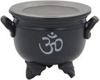 Large Metal Charcoal Screen Incense Burner (Hindu OM) - DharmaObjects