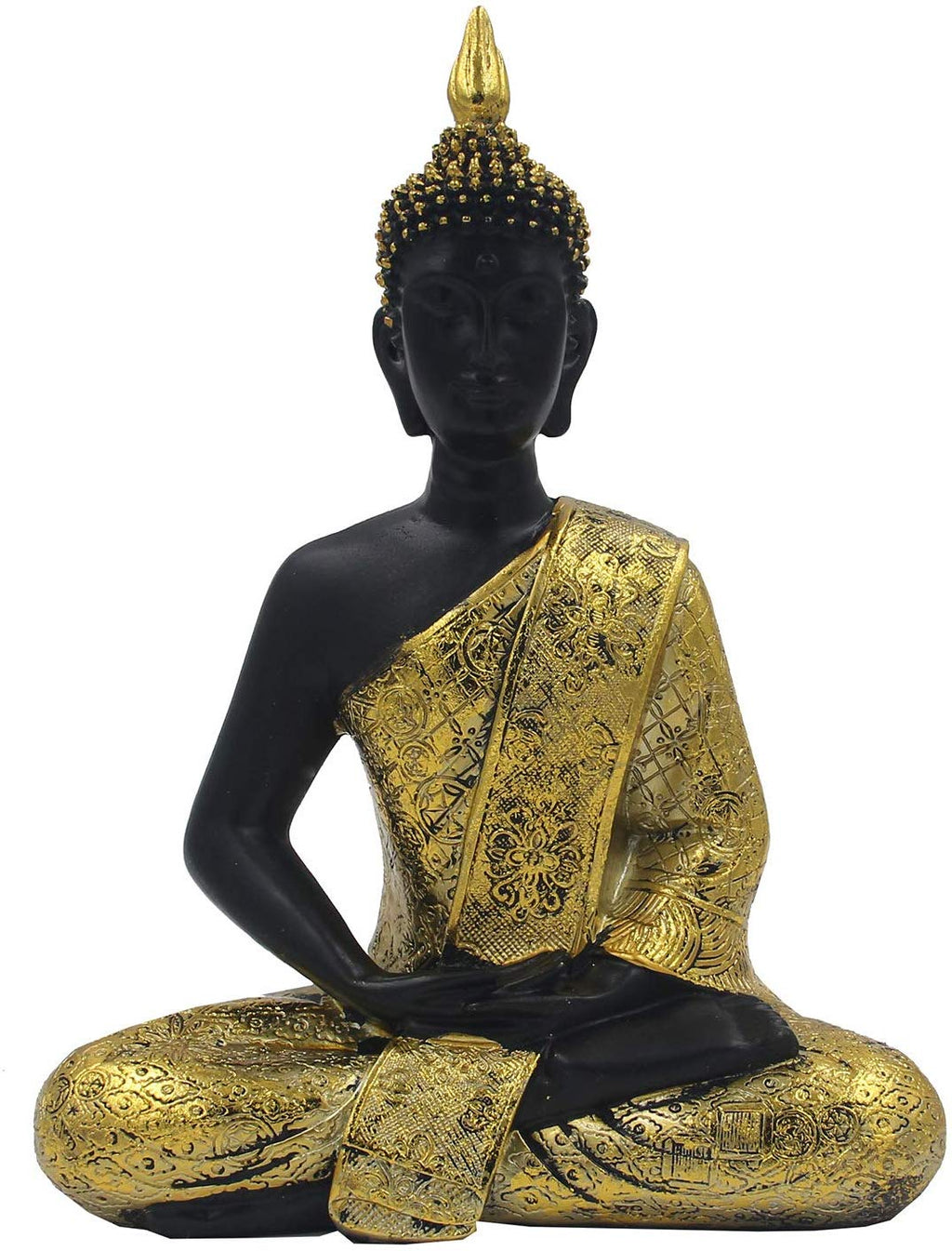 Golden Buddha Meditating Peace Harmony Statue 11” Tall - DharmaObjects