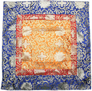 Tibetan Lotus Silk Brocade Table Runner/Shrine Cover/Altar Cloth/Table Cover (38 X 38 Inches) - DharmaObjects