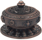 Large Charcoal Incense Burner 3 Inches Tall - DharmaObjects