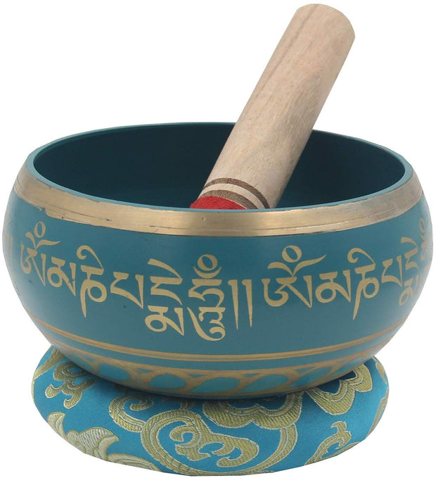 Tibetan Extra Large Heavy Meditation Singing Bowl With Mallet and Silk Cushion - DharmaObjects