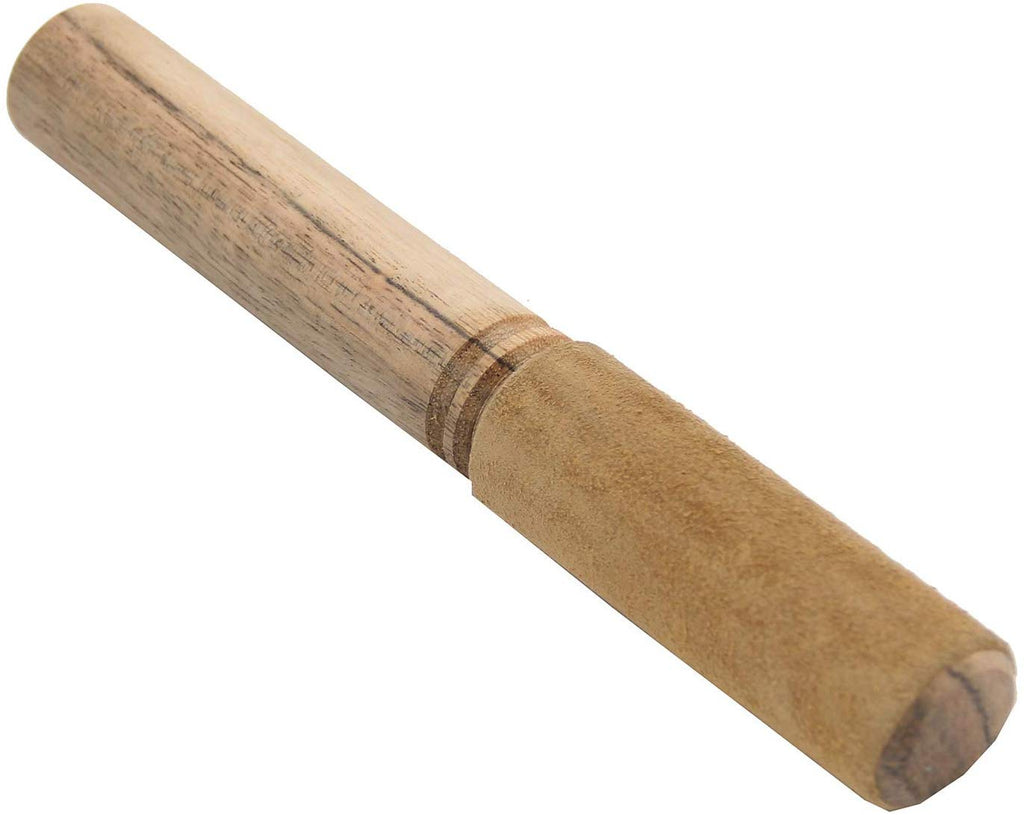 Tibetan Hard Wood Singing Bowl Suede Wrapped Striker Mallet - DharmaObjects