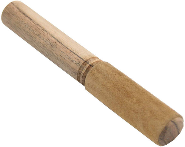 Tibetan Hard Wood Singing Bowl Suede Wrapped Striker Mallet - DharmaObjects