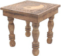 Solid Mango Wood Hand Carved Prayer Puja Shrine Altar Meditation Table (Yin Yang) - DharmaObjects