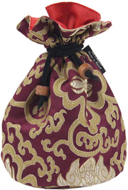 Tibetan Handmade Brocade Cloth Singing Bowl Storage Carrying Case Bag (Purple) - DharmaObjects