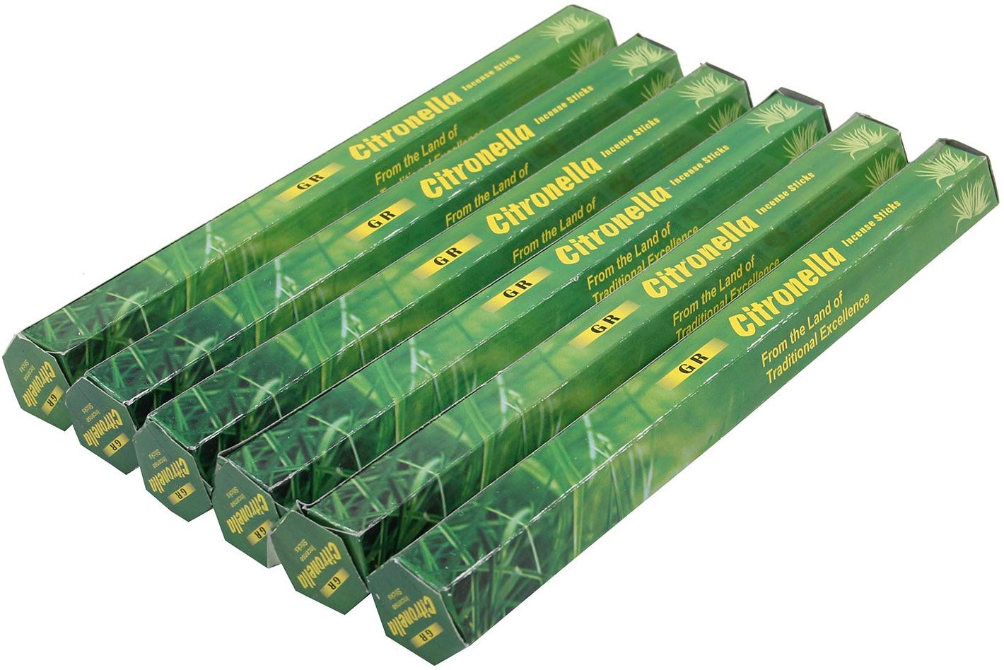 GR Citronella Incense 6 Box 120 Incense Sticks - DharmaObjects