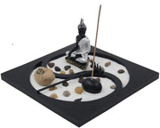 Buddha Zen Garden Tea Light Candle Holder Set (Yin Yang Buddha) - DharmaObjects