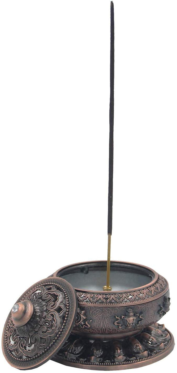 Large Charcoal Incense Burner 3 Inches Tall - DharmaObjects