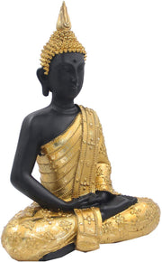Meditating Buddha Statue Zen Mindfulness Peace Harmony (Gold, 16 Inches) - DharmaObjects