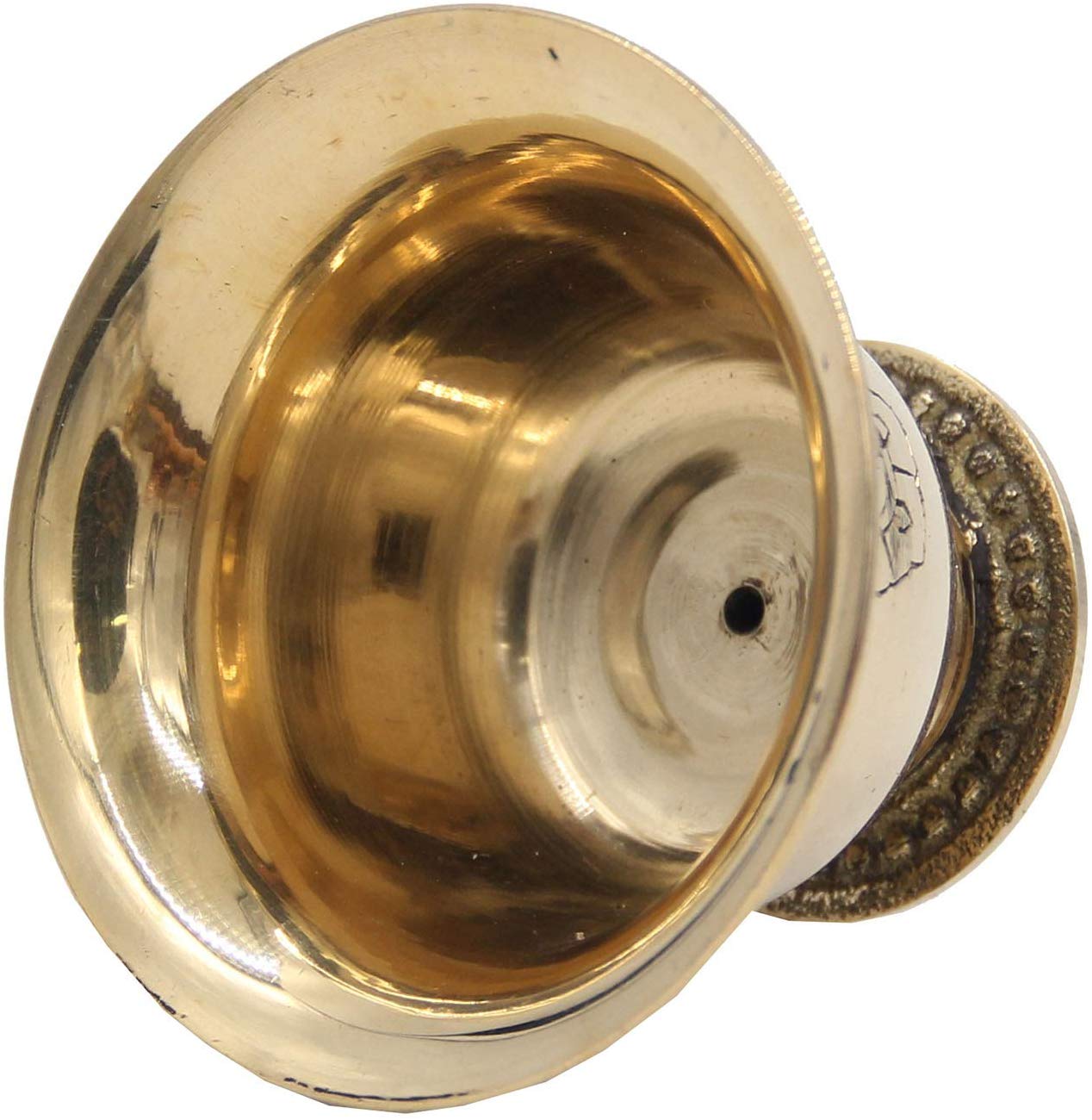 Ghee Lamp Holder Candle Holder Tibetan Brass Oil Butter Lamp Buddhist Supplies (Medium) - DharmaObjects