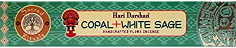 Hari Darshan Handcrafted Premium Incense Stick (Box of 12x15 Sticks) (White Copal)