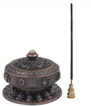 Large Charcoal Incense Burner 3 Inches Tall - DharmaObjects