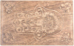 Hamsa Hand of Fatima Hand Carved Jewelry Trinket Keepsake Wooden Storage Box (Fatima Hand, Large) - DharmaObjects