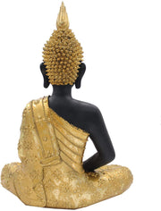 Meditating Buddha Statue Zen Mindfulness Peace Harmony (Gold, 11 Inches) - DharmaObjects