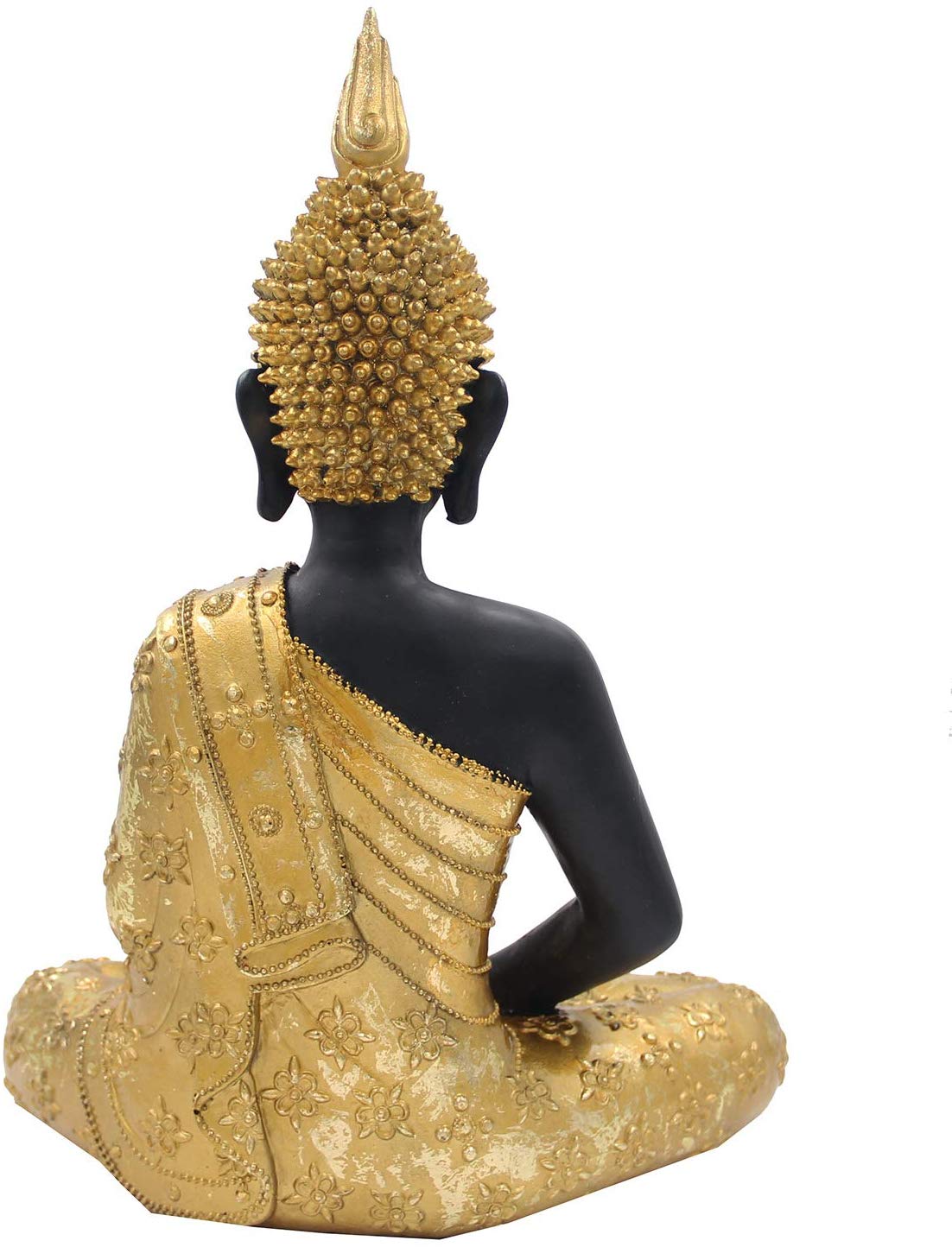 Meditating Buddha Statue Zen Mindfulness Peace Harmony (Gold, 16 Inches) - DharmaObjects