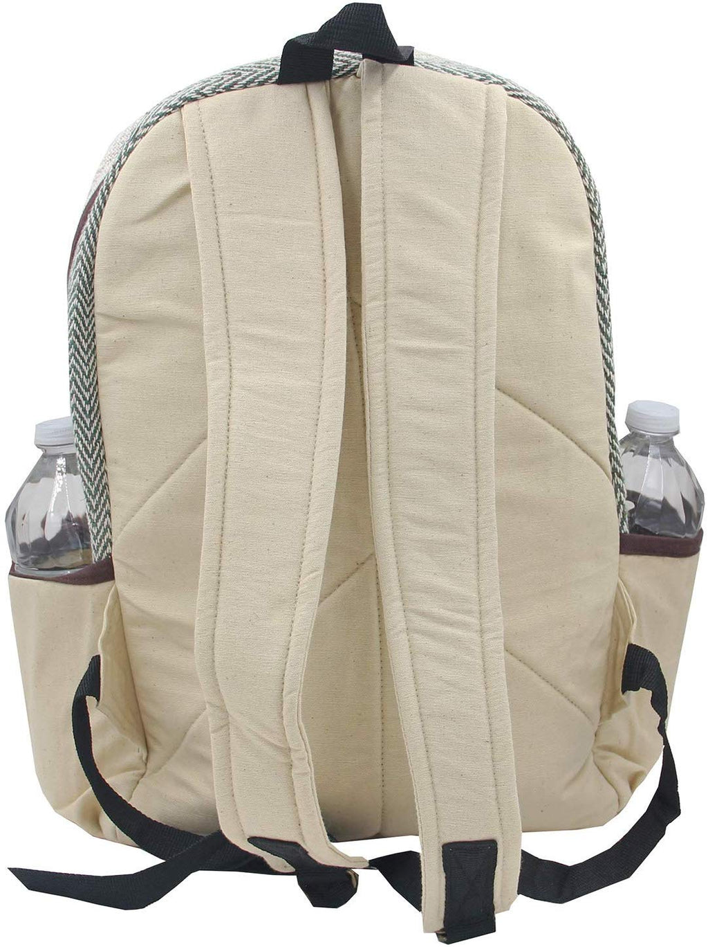Natural Handmade Large Multi Pocket Hemp Nepal Backpack - DharmaObjects