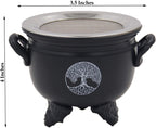 Large Metal Charcoal Screen Incense Burner (Tree of Life) - DharmaObjects
