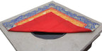 Tibetan Lotus Silk Brocade Table Runner/Shrine Cover/Altar Cloth/Table Cover (38 X 38 Inches) - DharmaObjects