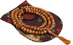 Mysore Sandalwood 108 Bead Meditation Mala | Tibetan Buddhist Prayer Beads | Yoga Japa Mala Necklace | Natural Sandalwood Spiritual Gift - DharmaObjects