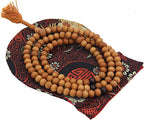 Mysore Sandalwood 108 Bead Meditation Mala | Tibetan Buddhist Prayer Beads | Yoga Japa Mala Necklace | Natural Sandalwood Spiritual Gift - DharmaObjects