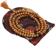 DharmaObjects 108 Beads Sandalwood Mala Mysore India with Free Mala Bag