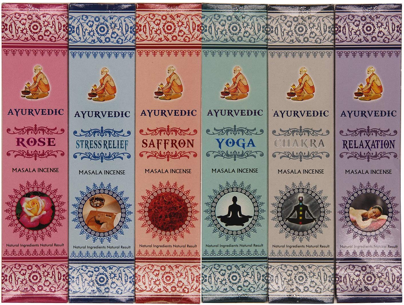 Gift Set of 12 Ayurvedic Masala Incense Packs - DharmaObjects