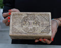 Hand Carved Jewelry Trinket Keepsake Wooden Storage Box (Celtic Tree of Life, Large) - DharmaObjects