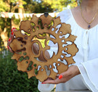 Handcrafted Wooden Om Wall Decor Hanging Art - DharmaObjects